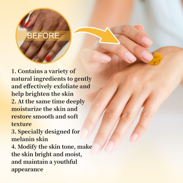 EELHOE Turmeric Body Scrub Cleansing Exfoliating Melanin Whitening Moisturizing Skin Scrub - Image 4