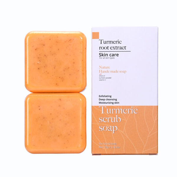 Frosted Handmade Cleansing Bath Turmeric Soap - Image 3