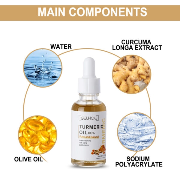 EELHOE Turmeric Dark Spot Correction Face Care Spot Moisturizing And Repairing Skin Tone Serum - Image 4